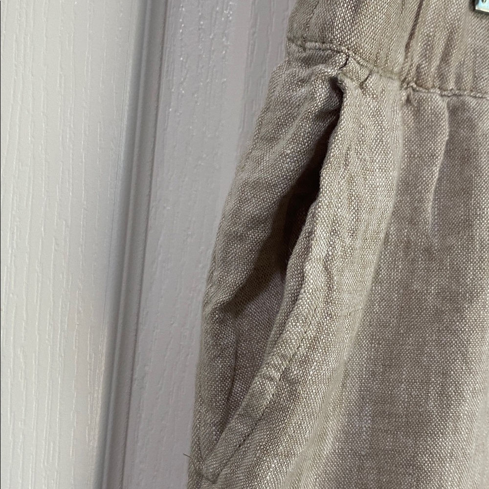 Pure Jill Cropped Linen Minimalist Boho Culottes - Picture 3 of 9